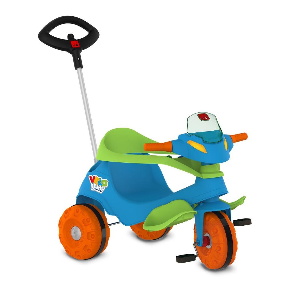 Triciclo Velobaby G2 Passeio e Pedal Azul - Bandeirante