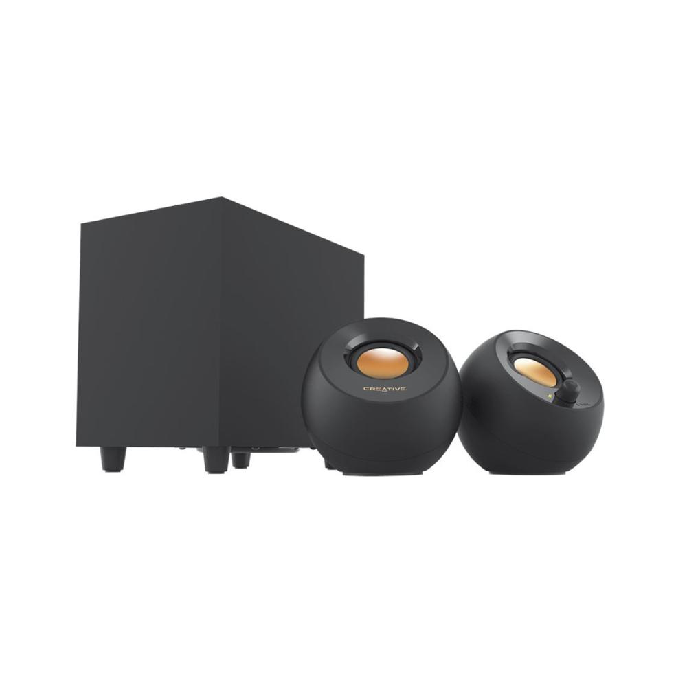 Caixa de Som Creative Labs 2.1 Pebble Plus Preta 8W USB/3.5mm - 51MF0480AA000