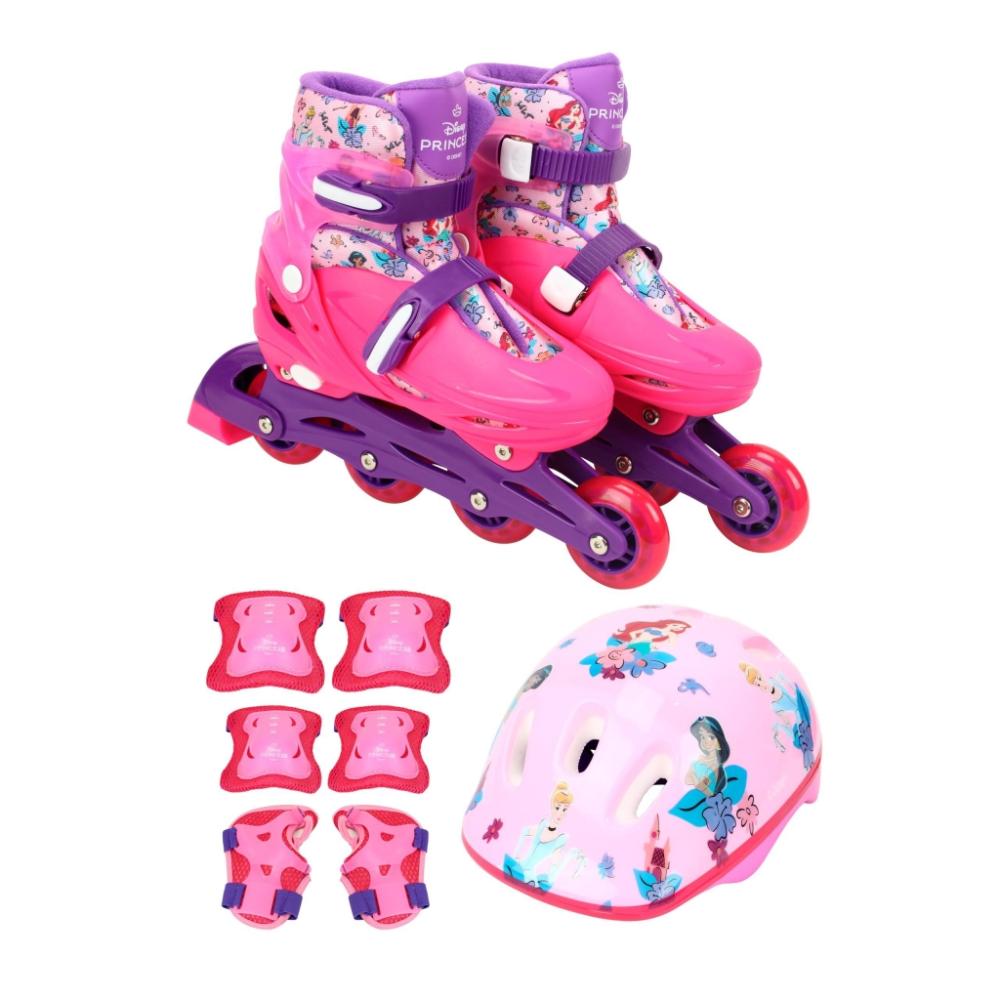 Kit Patins 2 em 1 4 Rodas Tamanho 32/35 Princesas - Bbr