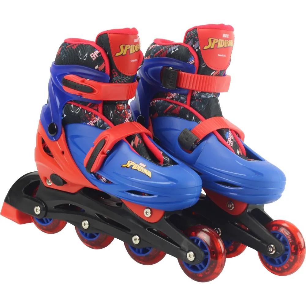 Kit Patins 2 em 1 3 Rodas Tamanho 28-31 Homem Aranha - Bbr