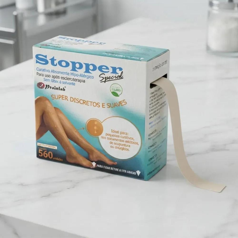 Curativos Mini Stopper Special Escleroterapia Bege 560 Un
