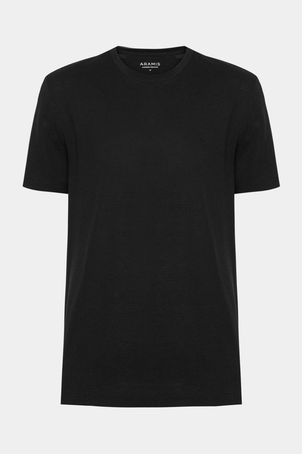 Camiseta Aramis Manga Curta Algodão Peruano Preto