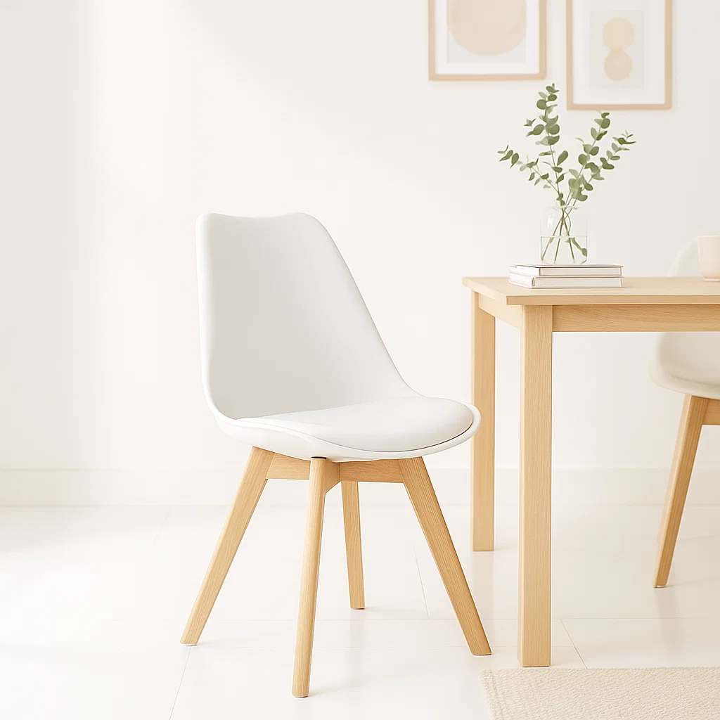 Silla Tulip Acolchada - Blanca