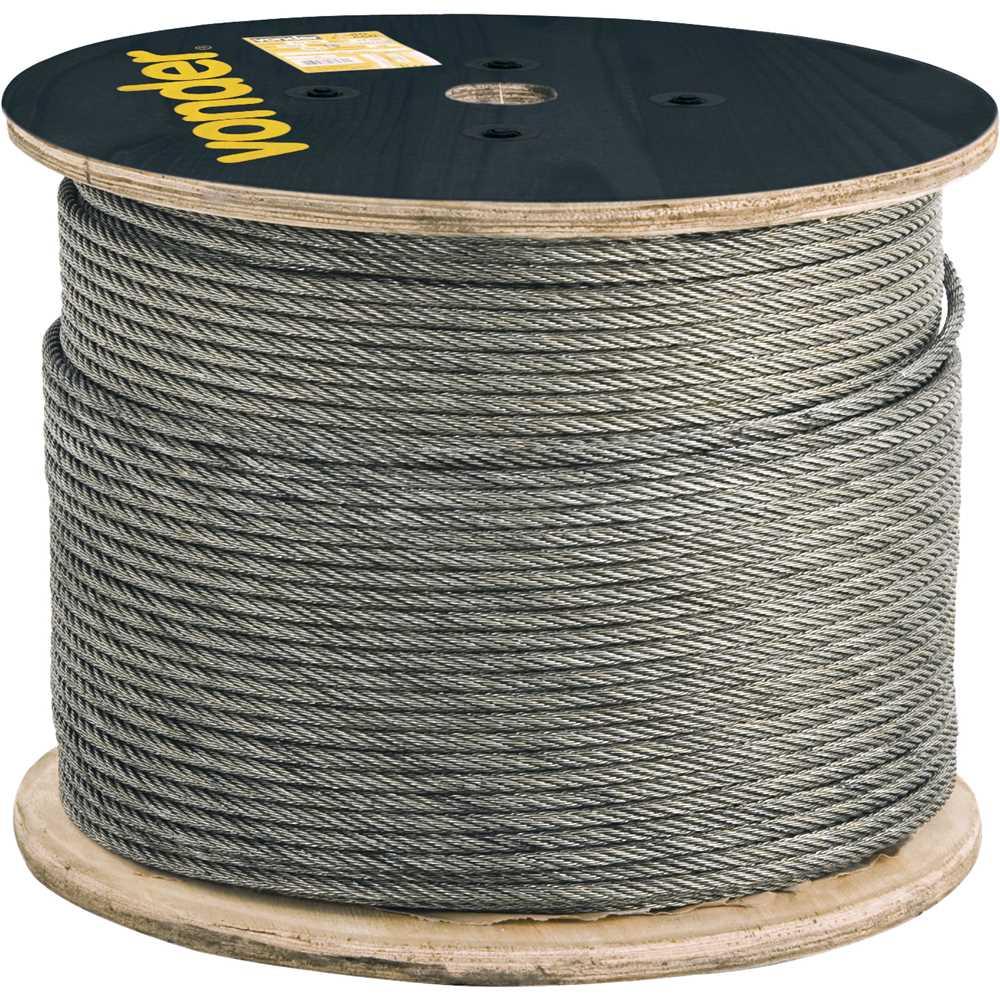Cabo de aço af 1/16" alma de fibra 6x7 galv c/ 100m Vonder