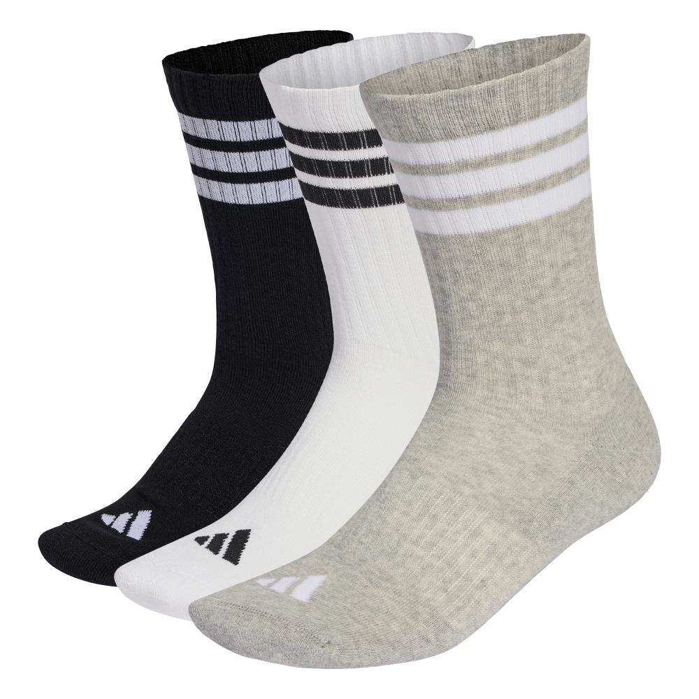 Meias Acolchoadas Três Listras (3 Pares)