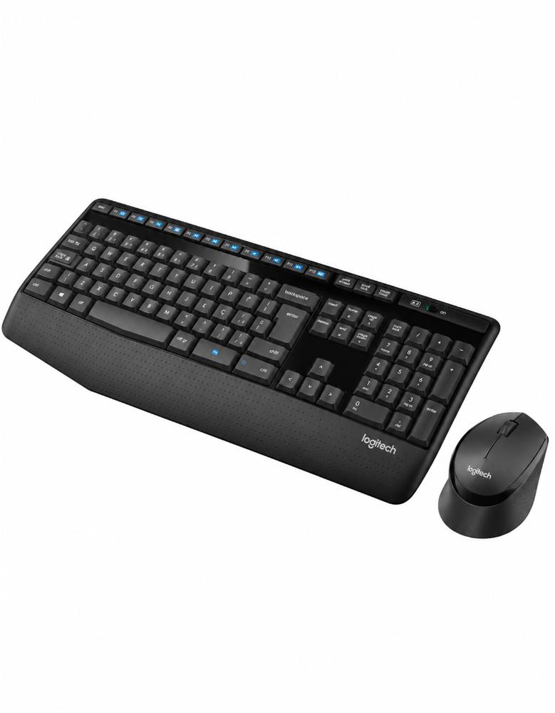 Wireles Combo Logitech Teclado + Mouse sem Fio MK345 USB Preto