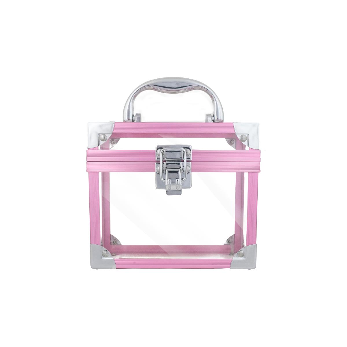 Maleta Acrílica - P - Rosa - Estrela Beauty