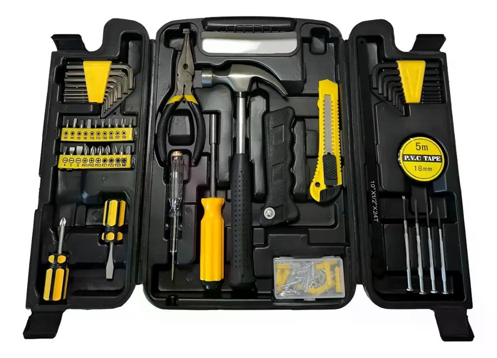 Kit Ferramentas Titanium com 200 peças elétrica móveis casa