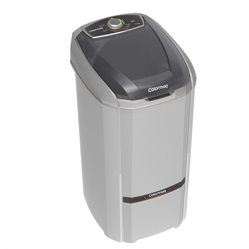Lavadora Semiautomática Colormaq LCS10 10kg Prata com 7 Programas e Função Econômia 110V