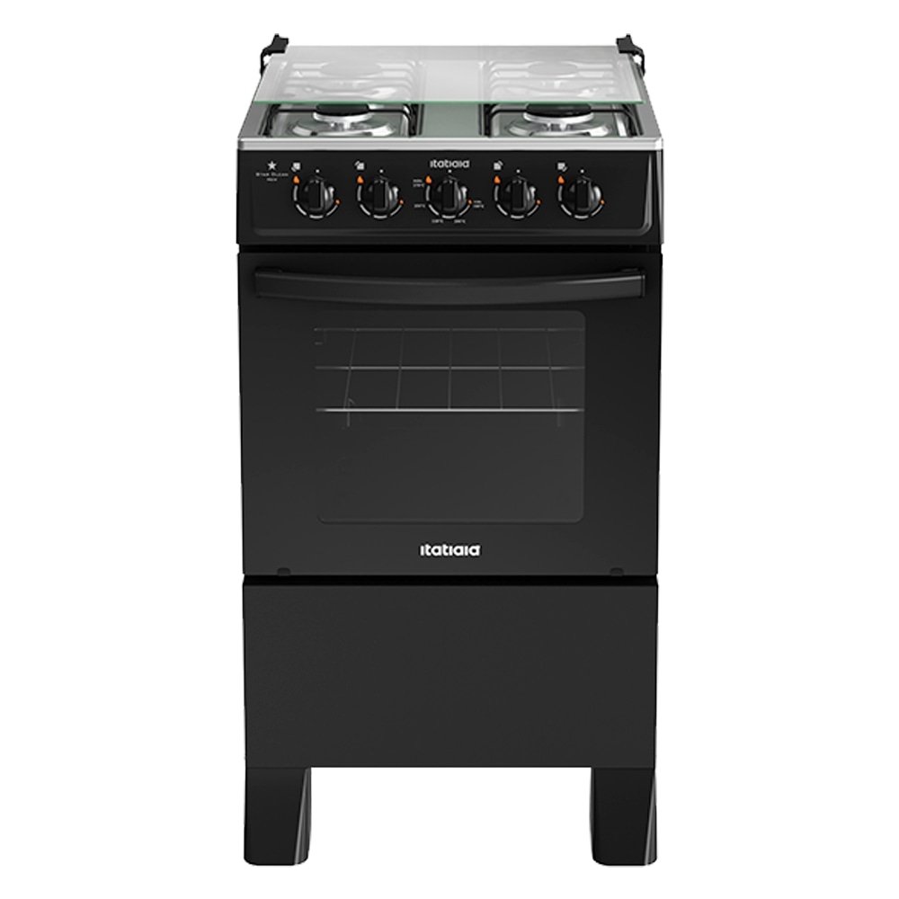 Fogão Itatiaia Star Clean New 4 bocas com Mesa de Inox Preto