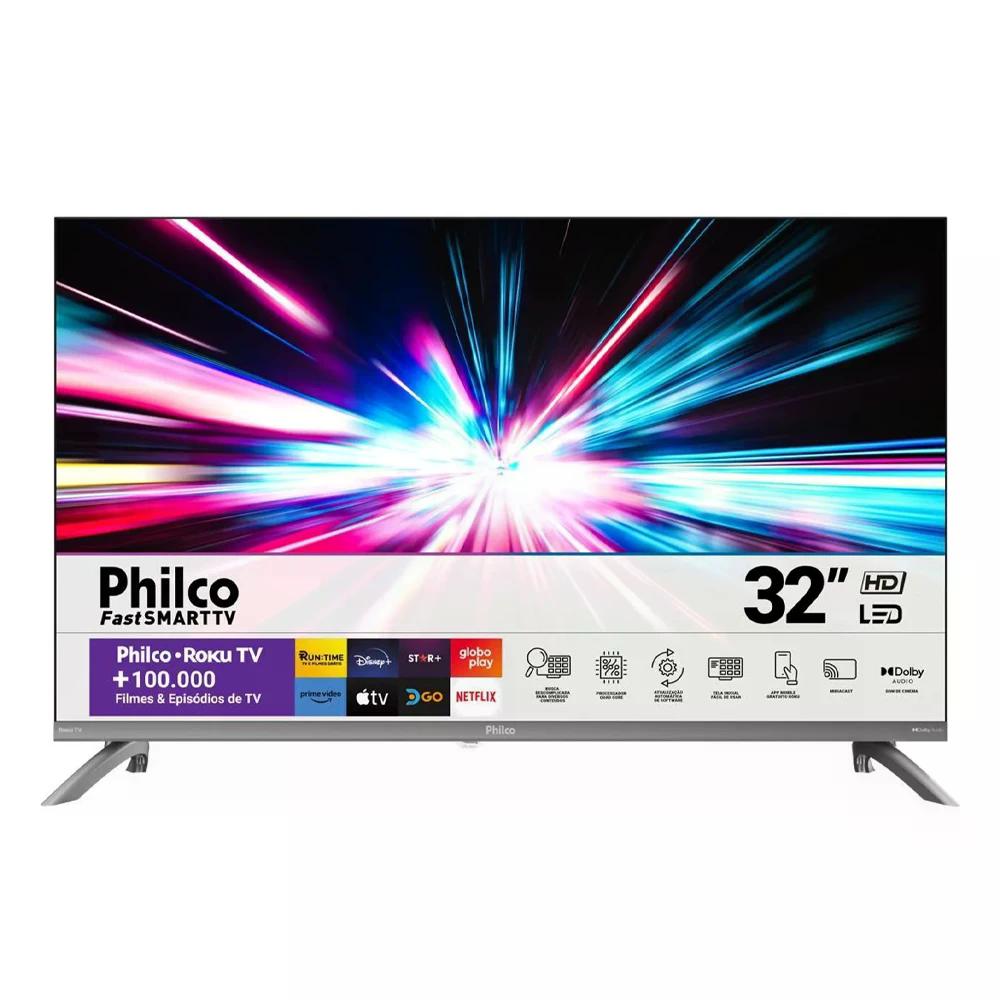 Smart TV Philco PTV32K34RKGB LED 32" Roku TV, Midiacast e Dolby Audio
