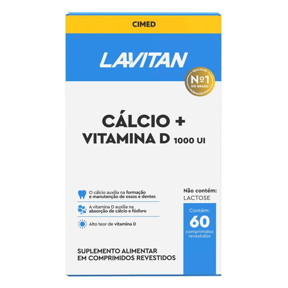 Suplemento Alimentar Lavitan Cálcio + Vitamina D 1000UI 60 Comprimidos Revestidos