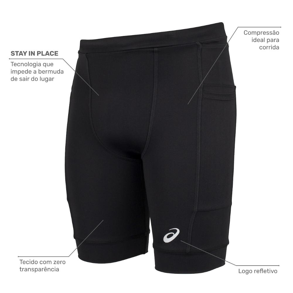 Bermuda ASICS Run Science 5 Bolsos Masculina