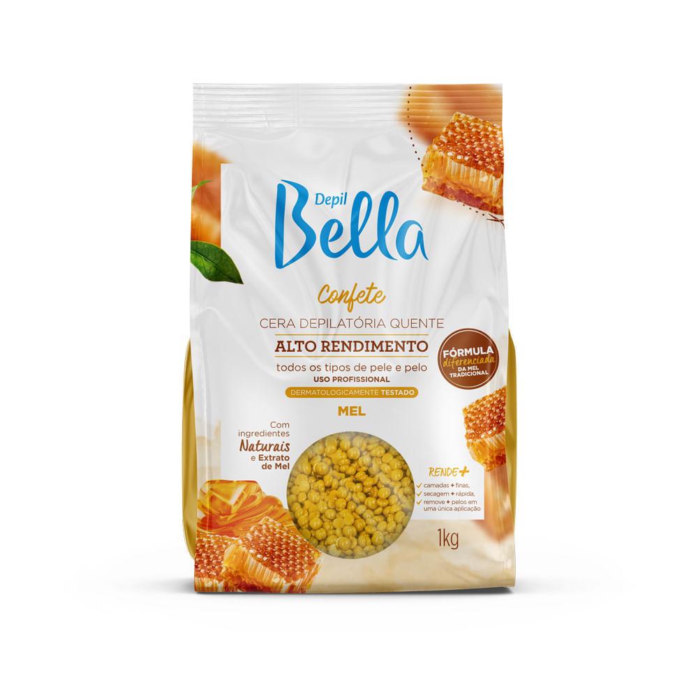 Cera Depilatória Quente Em Confete Depil Bella Alto Rendimento Mel 1Kg