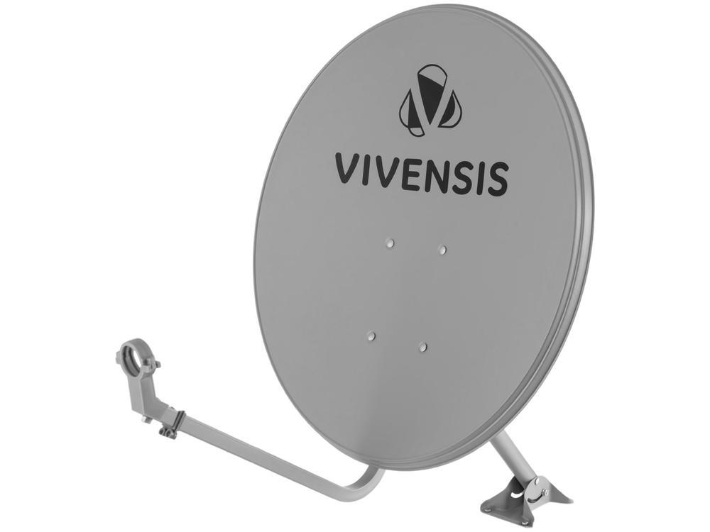 Antena Parabólica Vivensis Antena Banda KU 60cm para Instalação Externa Metalico
