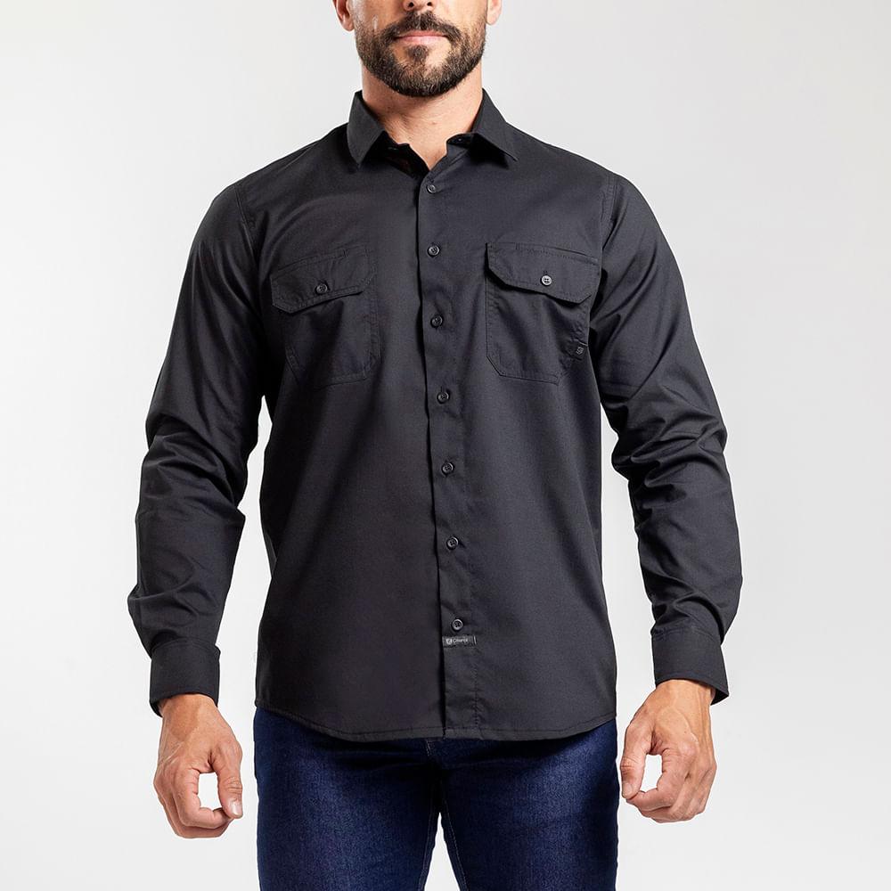 Workshirt Camisa Titan Air Pro Preta Manga Longa