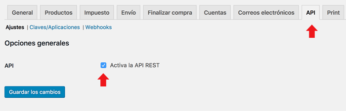 activar REST API Activar REST API Woocommerce