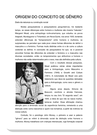 origem do conceito de gênero