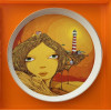 <p>Osgemeos (1974) - A Ilha do Pôr-do-Sol - porcelana Vista Alegre, com elementos de pintura manual, exemplar 175/200 - 70 cm de diâmetro x cm - 2024</p>