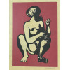 DI CAVALCANTI - Serigrafia assinada e sem numeração - Medidas 63 x 45 cm