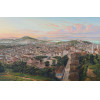 ALEXANDRE SANTIAGO - “Vista do Rio de Janeiro Do Morro de Santo Antônio” - Óleo sobre tela - Medidas 70 x 100 cm - Assinado 