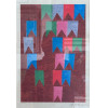 Alfredo Volpi - Bandeirinhas - Serigrafia 31/50 - Assinada - Medidas 37 x 25 cm