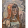 <p>Georgina de Albuquerque- Figura Feminina - &Oacute;leo sobre tela - Medidas 60 x 50 cm - Participou do Sal&atilde;o Paulista de Belas Artes (carimbo noverso)</p>