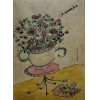 <p>Oscar Araripe - Vaso de Flores - Nanquim Aquarelado - 14 x 10 cm - Ass. CSD - Doação de David Faria</p>