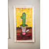 <p>Em San Pedro (Trichocereus pachanoi), eu articulei elementos centrais da minha pesquisa art&iacute;stica para refletir sobre a resist&ecirc;ncia socioambiental e o poder da fala. A obra integra uma s&eacute;rie de tr&ecirc;s pinturas em que diferentes esp&eacute;cies de cactos emergem de megafones, estabelecendo uma conex&atilde;o direta entre o instrumento de den&uacute;ncia e a for&ccedil;a vital da flora. Enquanto o megafone atua como um s&iacute;mbolo de amplifica&ccedil;&atilde;o das vozes que reivindicam direitos, o cacto introduz a urg&ecirc;ncia da quest&atilde;o h&iacute;drica e a resili&ecirc;ncia intr&iacute;nseca tanto &agrave; natureza quanto &agrave;s popula&ccedil;&otilde;es que dela fazem parte. A materialidade da pe&ccedil;a refor&ccedil;a essa mensagem, utilizando lama do Rio Doce e uma moldura de mangueira de inc&ecirc;ndio para situar a obra no campo da urg&ecirc;ncia e da persist&ecirc;ncia, reafirmando que a vida e a resist&ecirc;ncia florescem mesmo em territ&oacute;rios de escassez. (Mundano)</p>