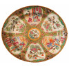 <p>Travessa oval Cantão, decoração Mandarim , 37 x 32 cm - China - séc. XIX</p>