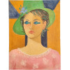 <p>Marysia Portinari - Menina com olhos de peixe - O/S/Placa - 45 x 33 cm - Acie, 1963</p>