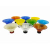 <p>Jacqueline Terpins &ndash; Conjunto com 10 ta&ccedil;as para sobremesa, de cristal art&iacute;stico soprado, em diferentes cores, todas assinadas na base. Pe&ccedil;as de design contempor&acirc;neo, com elegante formato c&ocirc;nico. Medindo 14 cm de di&acirc;metro x 7 cm de altura.</p>
