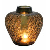 <p>Lalique - Vaso de cristal Poivre Pepper 1921 no tom fumê, decorado com pequenas ramagens em torno da peça - ass.na base - 26 altura - França Séc. XX. - Em perfeitas condições, Cat. V Felix Marcilhac n° 901</p>