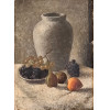 <p>Fúlvio Pennacchi - Natureza Morta - OSP - 41 x 29 cm - Acie, 1937 - Obra da juventude de Pennacchi, quando ainda explorava a pintura acadêmica e naturalista. A natureza-morta revela sua atenção à luz e textura, com objetos simples dispostos de maneira equilibrada. É um bom exemplo de como o artista começou a construir sua linguagem antes de migrar para as cenas populares e religiosas que o consagraram.</p>