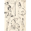 <p>Flávio de Carvalho - Figuras femininas - Nanquim sobre papel - 80 x 60 cm - Acsd, 1969</p>