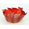 <p>Murano - Archimede Seguso (1909–1999), bowl em vidro artístico, Itália, circa 1950, na tonalidade rubi com aplicação de pó de ouro, borda recortada em desenho orgânico. Medindo 20 cm de diâmetro x 10 cm de altura - Com certificado Collectors Arte - Século XX</p>