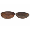 <p>2 gamelas circulares de madeira encerada - cm 33 cm de diâmetro cada</p>
