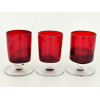 <p>16 cálices de cristal rubi, com Haste curta e base transparente, manufatura suíça Schweizer Kristallglas Sarnen</p>