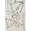 <p>Darcy Penteado - Vista urbana com figuras - Desenho a nanquim sobre papel - 44 x 32 cm - Acie, Roma 1962</p>