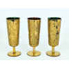 <p>12 flutes, com acabamento dourado e decoração em relevo - No estado</p>