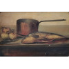 <p>Valério - Natureza morta - OST - 23 x 35 cm - Acid, 1912 - Acompanha luminária</p>