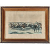<p>Reprodu&ccedil;&atilde;o representando cavalos em cena campestre (London Published May 131856 by fores - Fore's National Sports) - 46 x 66 cm - No estado</p>