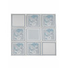 <p>Manufatura Brennand - IASA painel com 9 azulejos soltos fundo vitrificado nos tons de azul e branco 46 x 46cm Flores timbrado no verso Recife - Brasil</p>