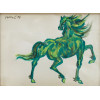 <p>Fang guache sobre cartão 24 x 33cm Figura de Cavalo ass. CSE datada 1978</p>