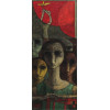 <p>Inos Corradin óleo sobre tela 110 x 40 cm Figuras femininas ass. CIE</p>