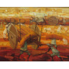 <p>Enrico Bianco óleo sobre eucatex 40 x 50cm intitulada Trigal ass. CID datada 1983</p>