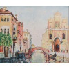 <p>F.A. Molony aquarela sobre papel 36 x 47cm Paisagem Veneziana ass. CID</p>
