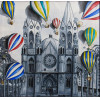 <p>Rosangela Vig acrílica sobre tela 78 x 80cm intitulada Balões sobre Igreja da Sé ass. CI e verso datada 2026</p>