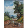 <p>Djalma Urban óleo sobre tela 46 x 33cm Paisagem ass. CID datada 1991</p>