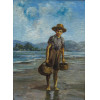 <p>J. Costa óleo sobre tela 40 x30cm Figura Masculina ass. CIE</p>